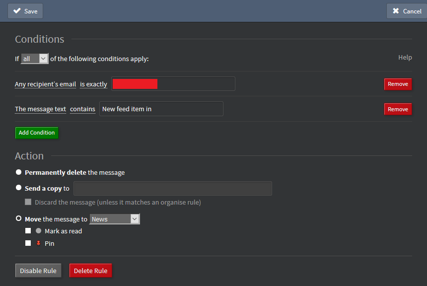 (My email address is hidden by the red bar.)