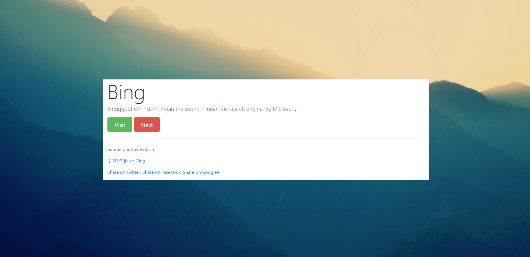 First Screenshot