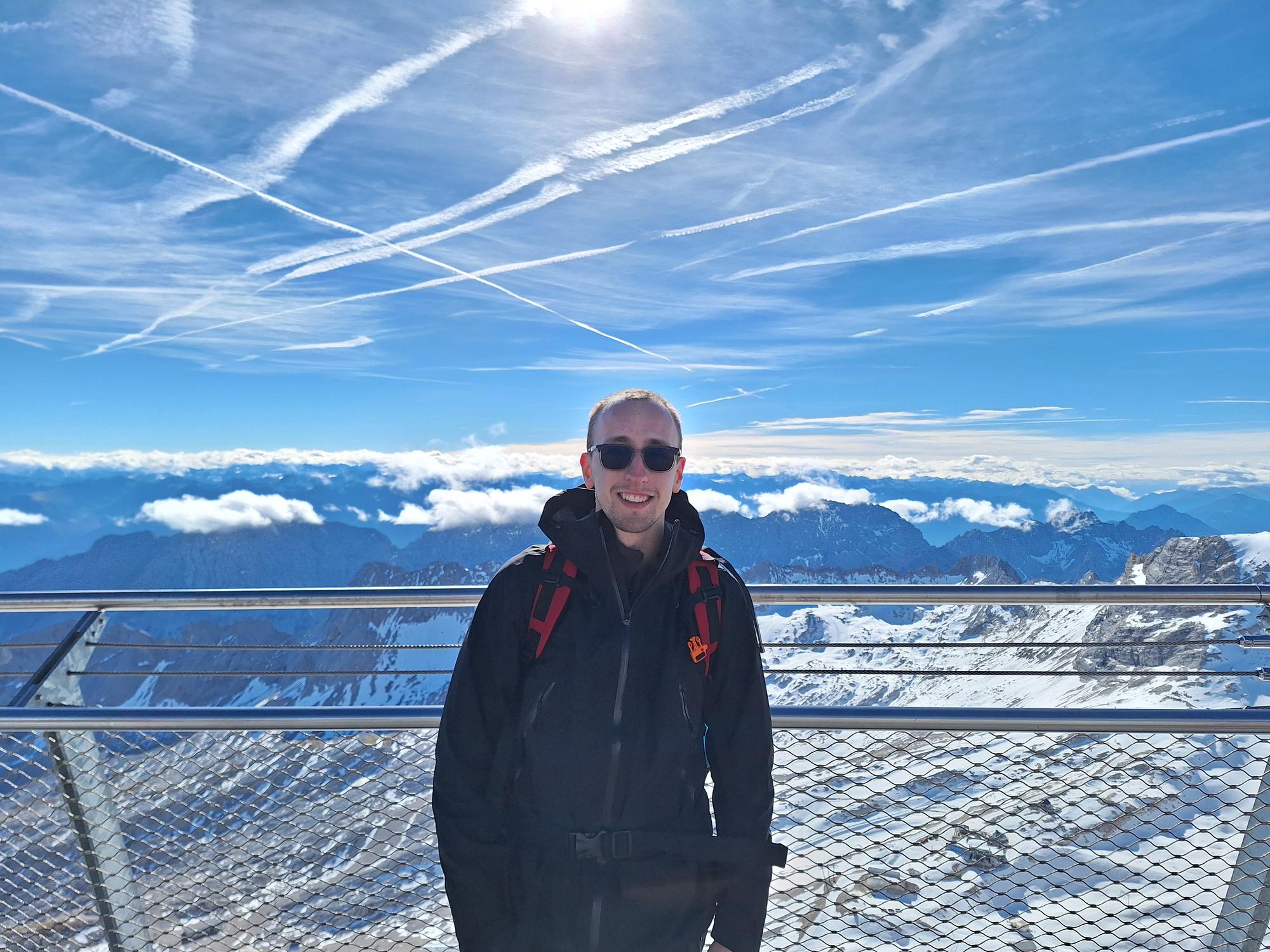 It's me! On the top of Germany!
AI generated caption: Smiling person standing on a snowy mountain overlook with scenic view. It’s me! On the top of Germany!
AI generated caption: Smiling person standing on a snowy mountain overlook with scenic view.